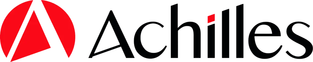Red and black Achilles logo design